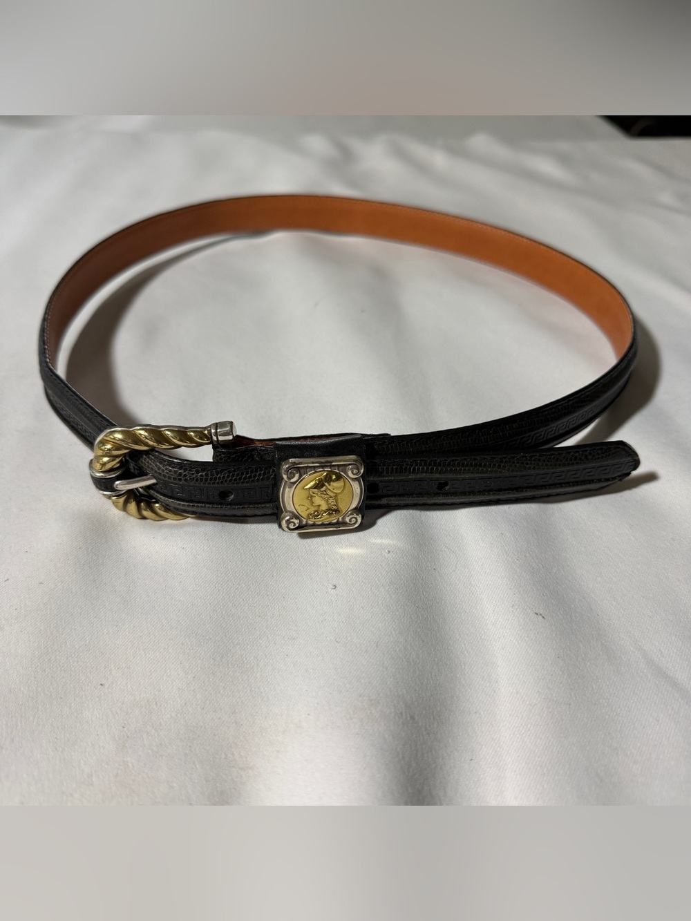 Vintage Brighton Museum Collection Black Leather Belt